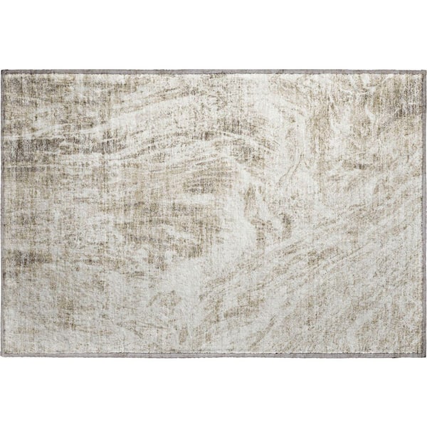 Addison Rugs Mayfield Premium Machine Washable Abstract AMF971 Taupe 2 ft. x 3 ft. Area Rug