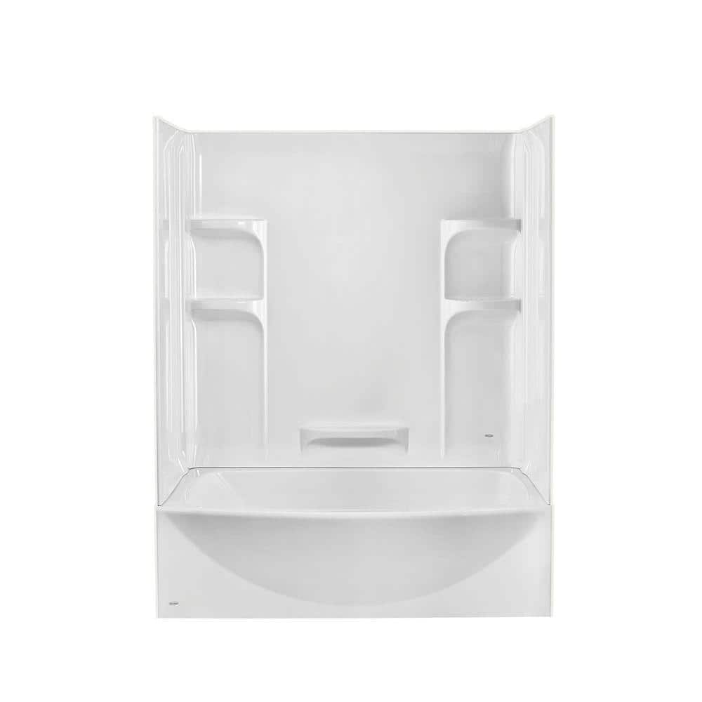 Ovation 30 in. x 60 in. x 75 in. Standard Fit Bathtub Kit with Right-Hand D