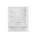 Ovation 30 in. x 60 in. x 75 in. Standard Fit Bathtub Kit with Right-Hand Drain in Arctic