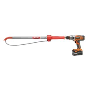 RIDGID Kwik-Spin+ ¼ in. x 25 ft. Drain Cleaning Snake Auger with Autofeed  Trigger for Kitchen/Bath Sinks and Tubs/Showers 57038 - The Home Depot