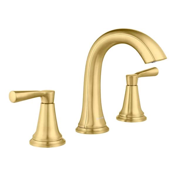Londonderry 8 in. 2-Handles Bathroom Faucet in Brushed Gold