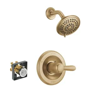 Lahara Gold Single Handle 5-Spray Shower Faucet 1.75 GPM with Pressure Balance in Champagne Bronze