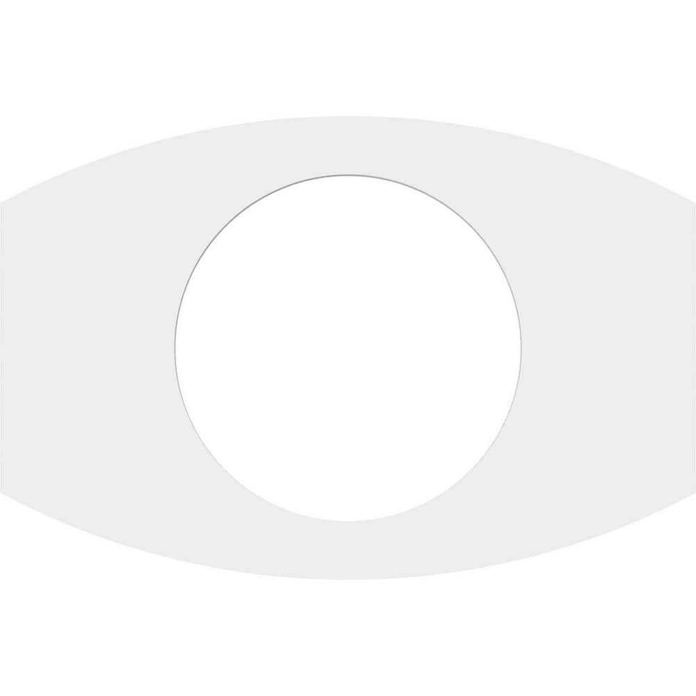 Kailey White PVC Contemporary Ceiling Medallion, 10" x 6.63"