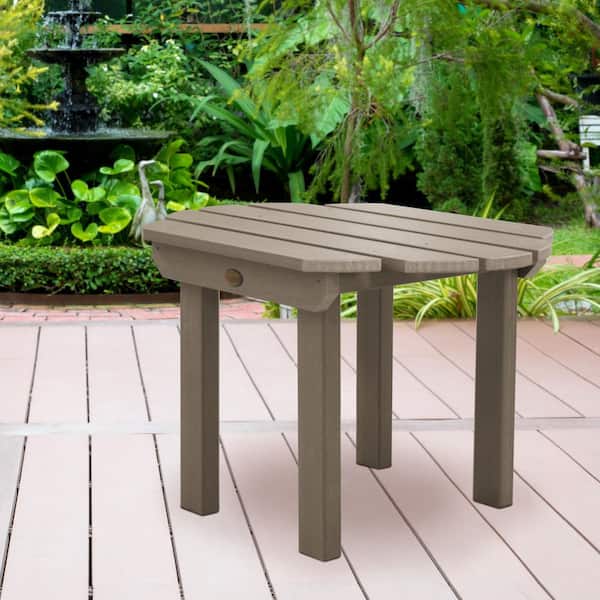 Highwood Classic Westport Woodland Brown Recycled Plastic Outdoor Side Table