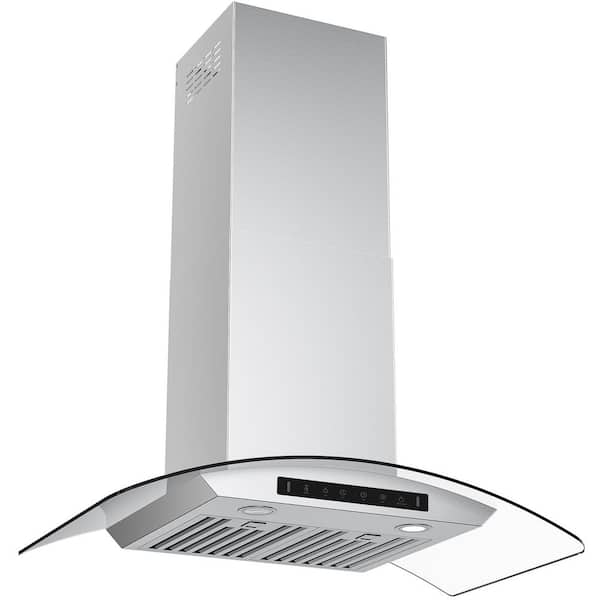 VIKIO PRO 36 in. 600 CFM Ducted Wall Mount Range Hood in Stainless Steel with washable Filters, and Gesture Control