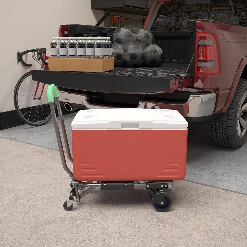 Cosco Shifter Multi-Position Folding Hand Truck and Cart with Green Accents