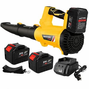 MISOPILY Cordless Plastic Electric Leaf Blower High Power Lightweight Handheld Blower 6 Speed for Lawn Patio Snow Dust