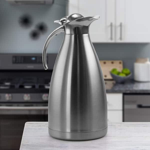 MegaChef 2L Deluxe Stainless Steel Thermal Beverage Carafe for Coffee and Tea