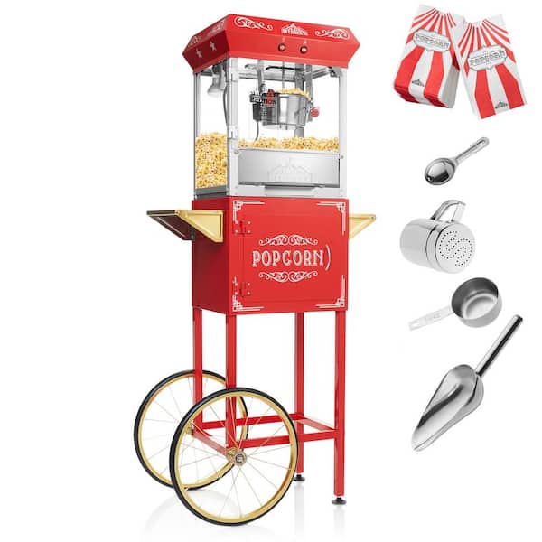 Popcorn machine- with cart, Full Size,Commercial Popcorn Machine
