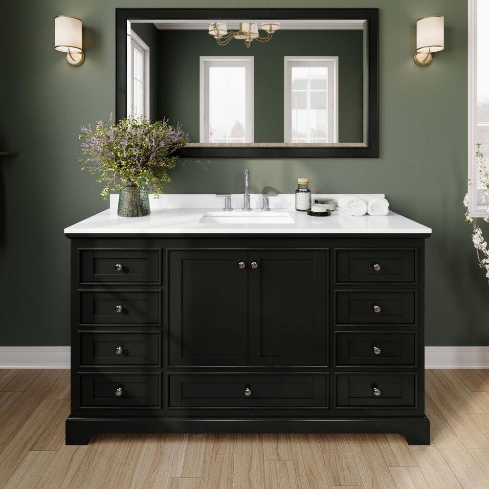 Deborah 60 in. Single Freestanding Dark Espresso Bath Vanity with Top price history on PriceWatchPro
