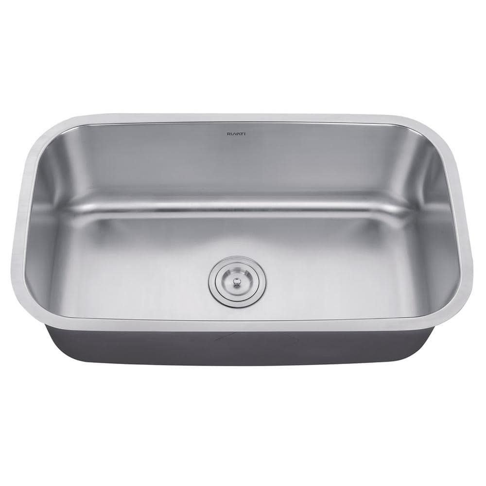 Ruvati 35-inch Drop-in Stainless Steel Single Bowl Kitchen Sink
