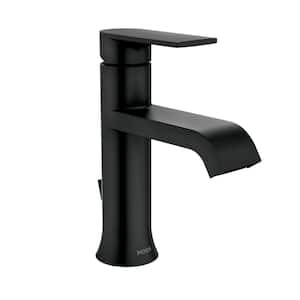 Genta Single Handle Single Hole Bathroom Faucet in Matte Black