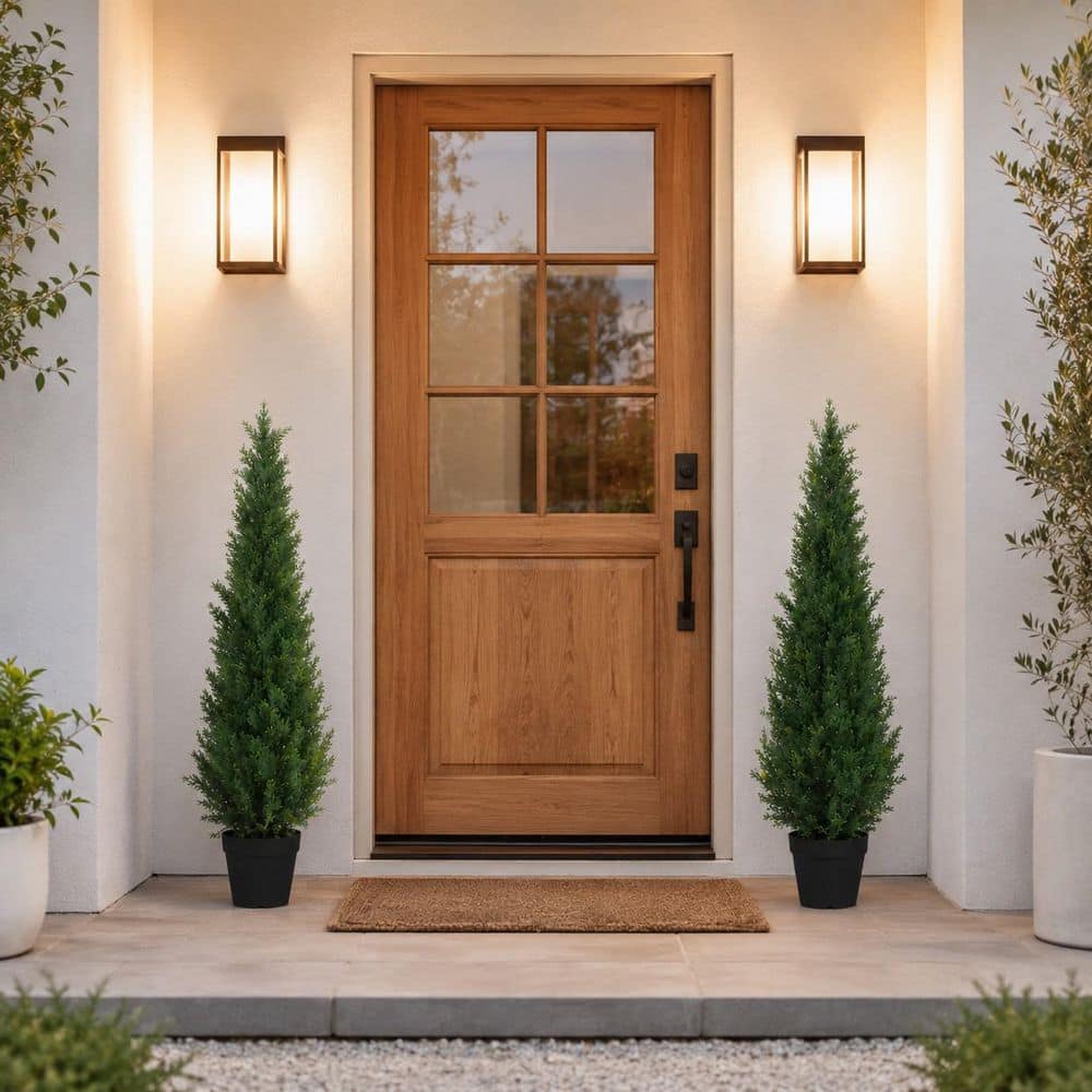 樹 DR.Planzen 4 ft. Artificial Indoor/Outdoor Topiary Cedar Tree