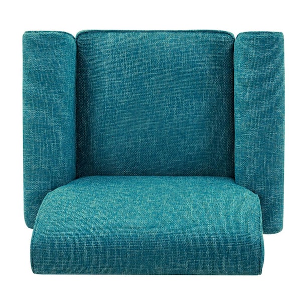 2-in-1 Dark Blue Linen Sofa Bed Chair, Convertible Sleeper Chair Bed