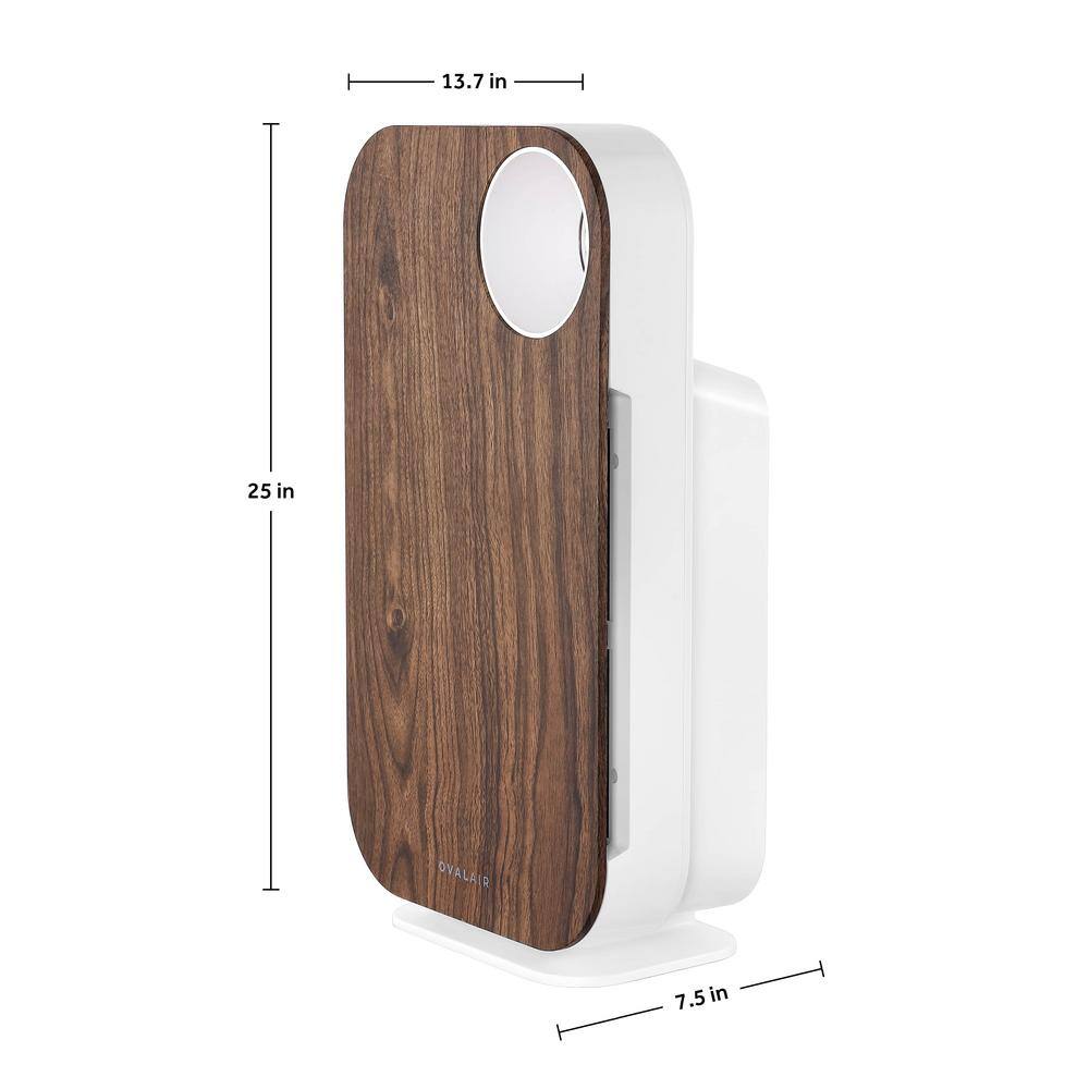 Dark Wood 3-Stage H13 True HEPA Air Purifier for 600 sq. ft.