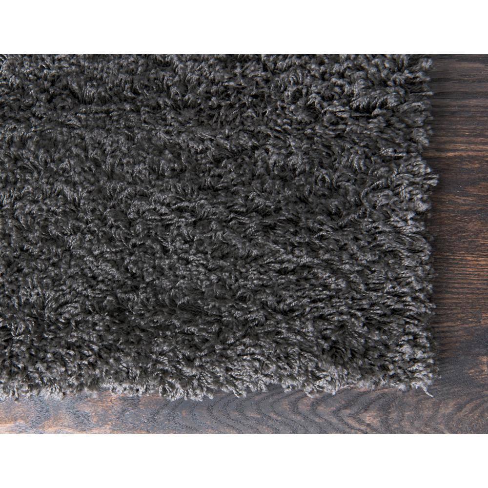 Lavish Gray Square Synthetic Shag Rug for Kids' Rooms
