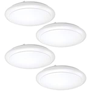 24 in. Round LED Flush Mount Ceiling Light Kitchen Laundry Garage Light 2900 Lumens 4000K Dimmable (4-Pack)