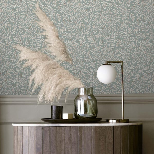 NEXT Ditsy Leaf Duck Egg Wallpaper
