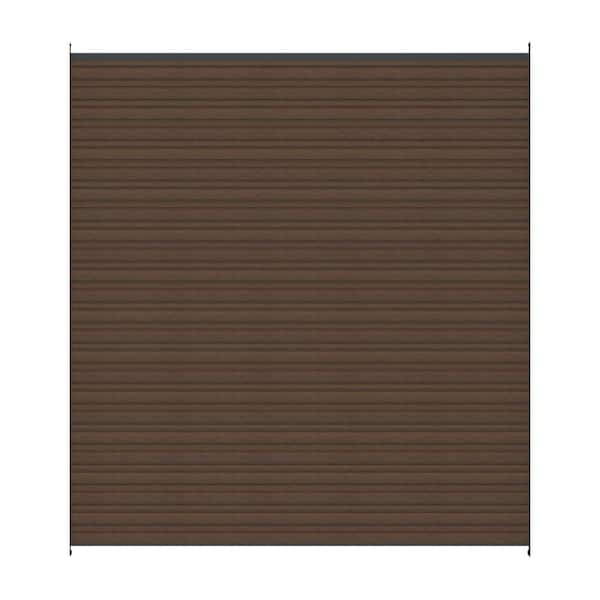 UltraEasy Hybrid Style Enclosures 6 ft. x 6 ft. Brazilian Ipe Composite Horizontal Fence Panel Kit with Black Frame