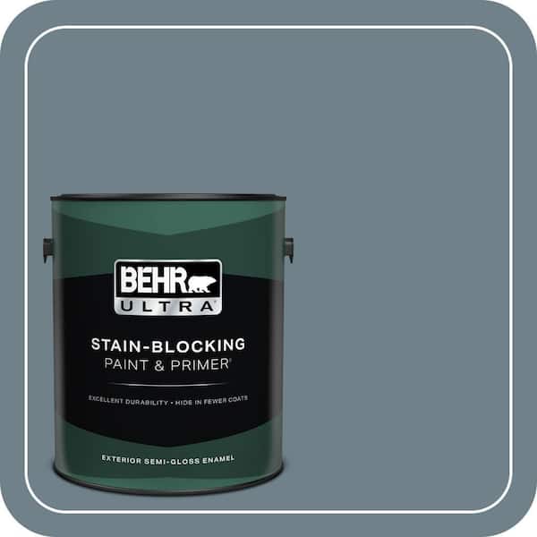BEHR ULTRA 1 gal. #PPU13-04 Atlantic Shoreline Semi-Gloss Enamel Exterior Paint & Primer