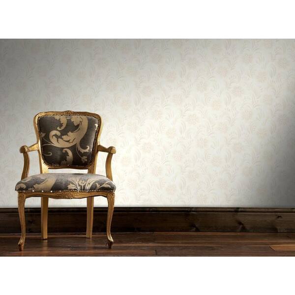 Graham & Brown Jacquard Floral White Wallpaper