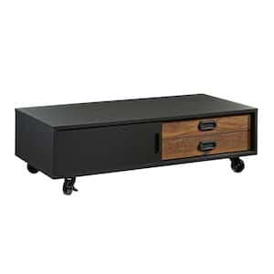 Boulevard 47 in. Black Large Rectangle Composite Coffee Table with Drawers