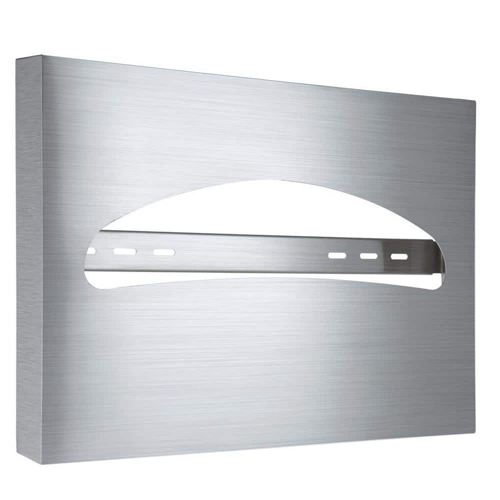 15.7 in. W x 11.8 H Stainless Steel Brushed Universal Half-Fold Toilet Seat