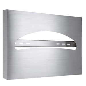 15.7 in. W x 11.8 H Stainless Steel Brushed Universal Half-Fold Toilet Seat Cover Dispenser