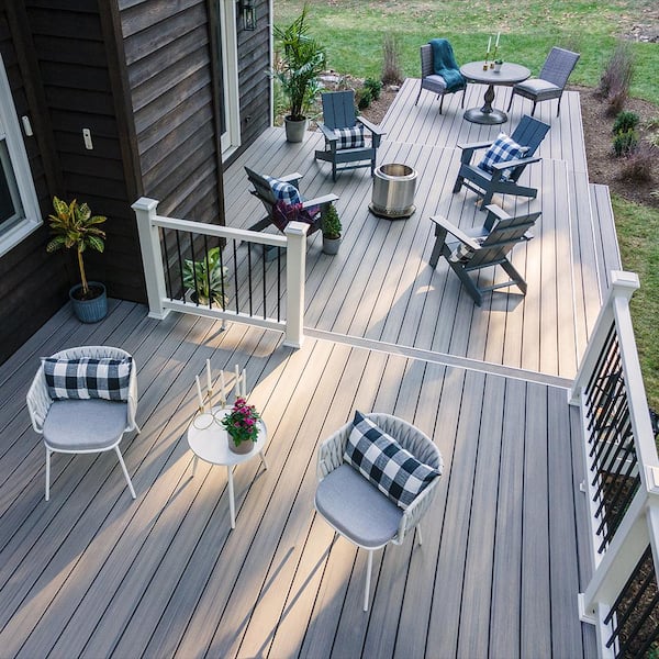 Trex - Enhance Naturals 1 in. x 6 in. x 12 ft. Rocky Harbor Grooved Edge Composite Deck Board
