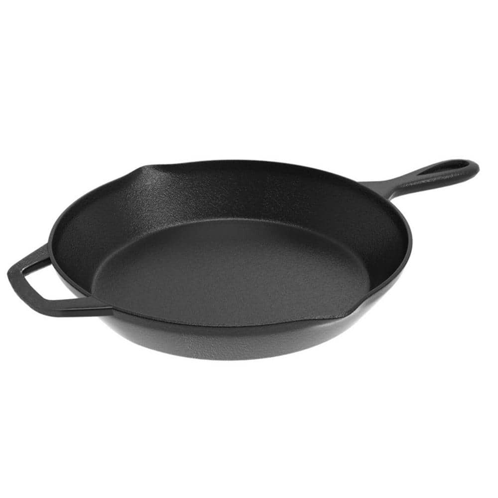 12 Inch Cast Iron Skillet with Pouring Spouts - Bed Bath & Beyond - 37451544