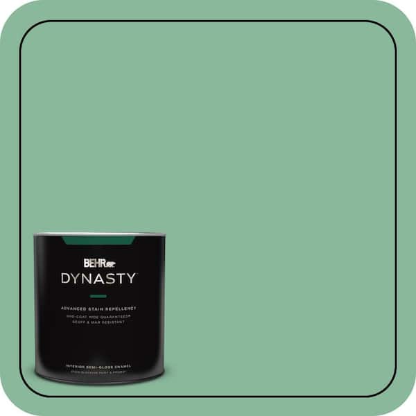 BEHR DYNASTY 1 qt. #470D-4 Garden View Semi-Gloss Enamel Interior Stain-Blocking Paint and Primer