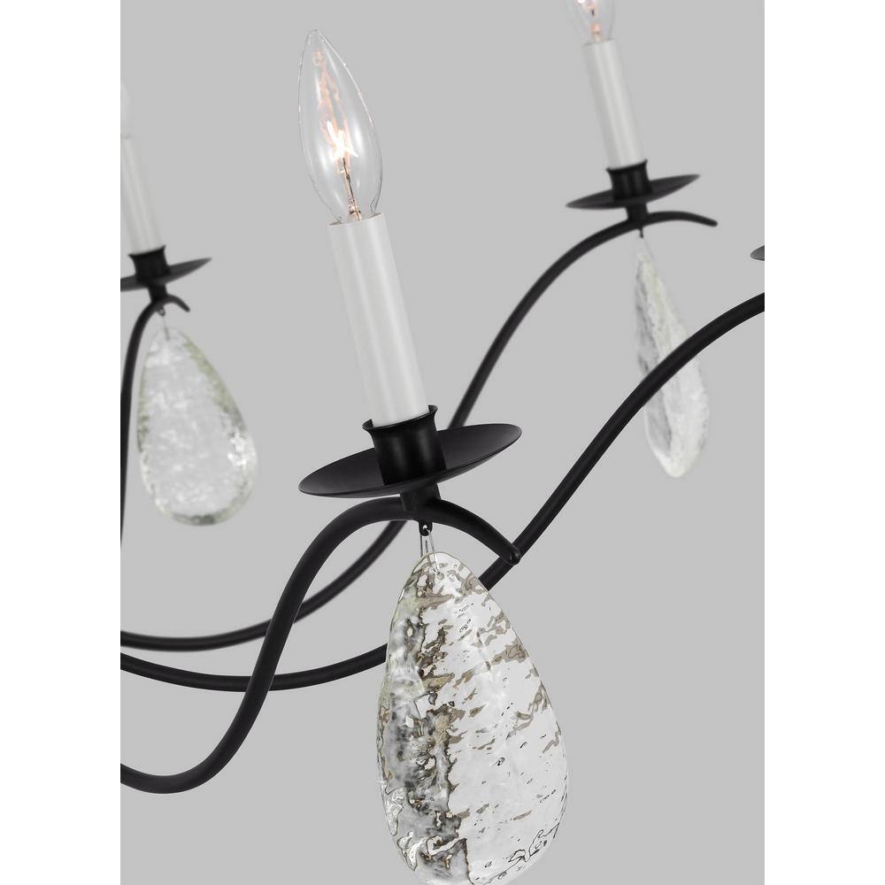 Shannon Aged Iron 8-Light Candle Style Chandelier