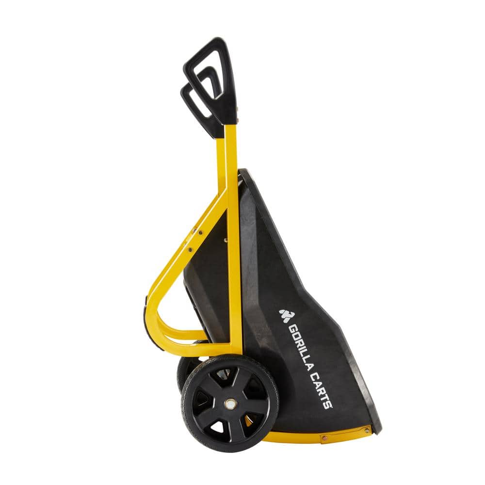 Black and Yellow Poly Yard Cart with Powder-Coated Steel Handles