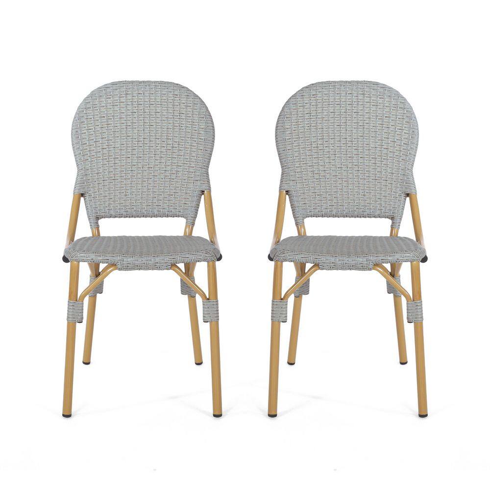 2-Piece Brown Metal and Gray Wicker Outdoor Lounge Chair price history on PriceWatchPro