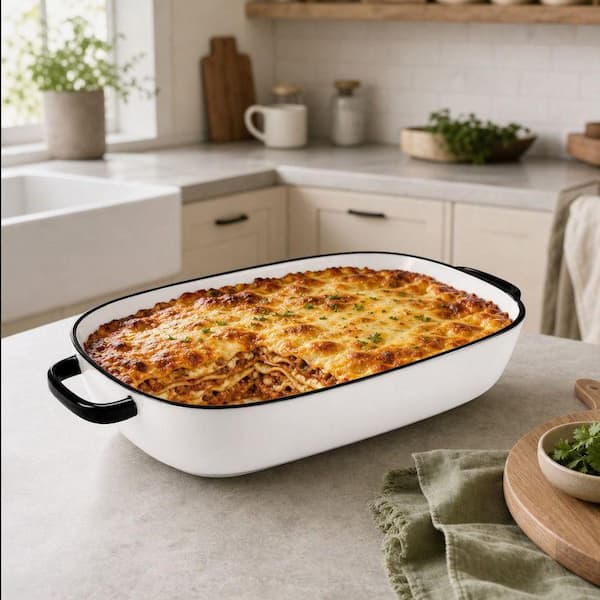 Wudkey 6 Qt. Large Rectangular Baking Dish, Ceramic Baking Pan