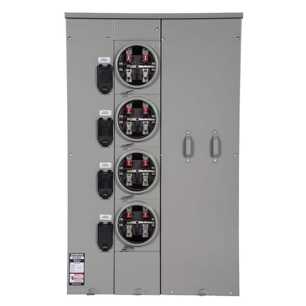 Siemens Uni-PAK 4-Gang 600 Amp Ring Style 100kA Multi-Family Metering