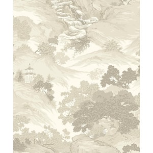 Ordos Cream Eastern Toile Peelable Roll (Covers 56.4 sq. ft.)