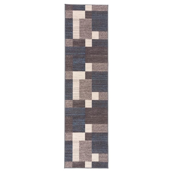 Bathroom Mats 24 x 72 Inch Grey and Yellow Squares and Circles Slip Resistant Area Rugs Bathroom Mats 24 x 72 Inch Grey and Yellow Squares and Circles Slip Resistant Area Rugs