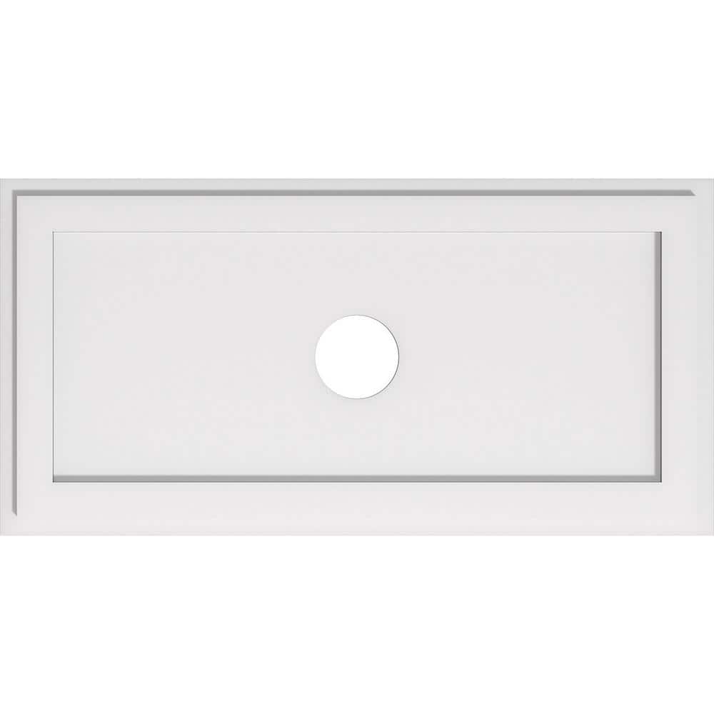 White Rectangular PVC Ceiling Medallion