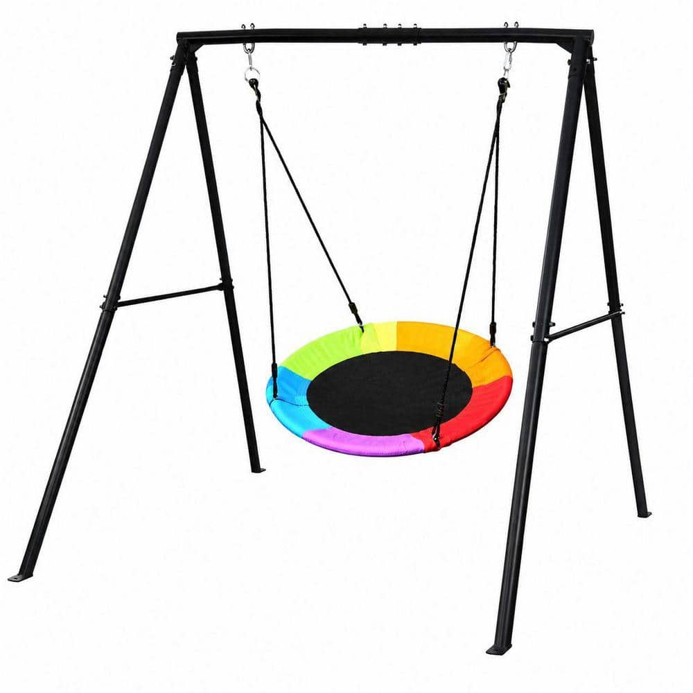 Multicolor Specialty Swing Set with 40 in. Saucer Swing and Heavy