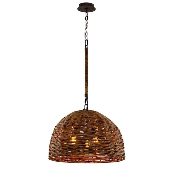 Troy Huxley 3-Light Tidepool Bronze LED Pendant