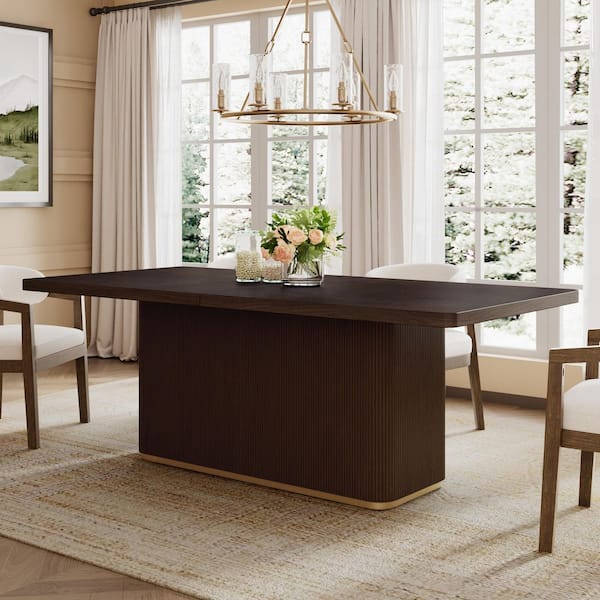 Harper & Bright Designs Modern Rectangular Walnut Wood 40 in. Ash