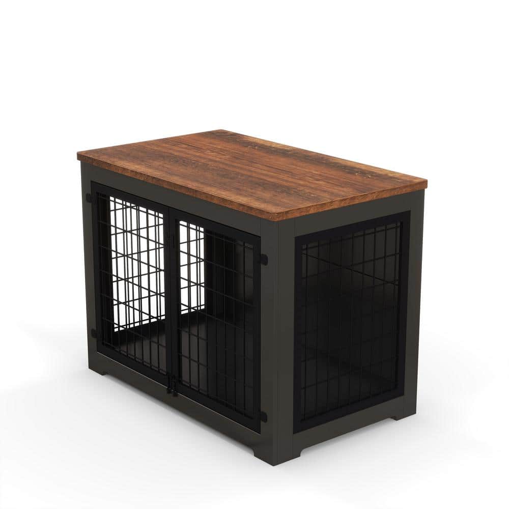 Tatayosi Furniture Style Wooden Dog Cage, Double Door Side Dog
