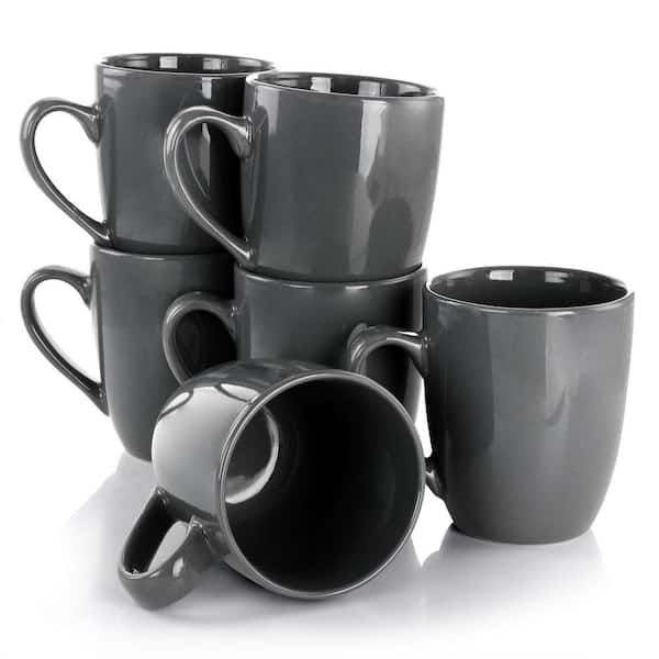 vancasso Series Navia Jardin 11oz. Mugs 4- Pieces Gray Extra Large