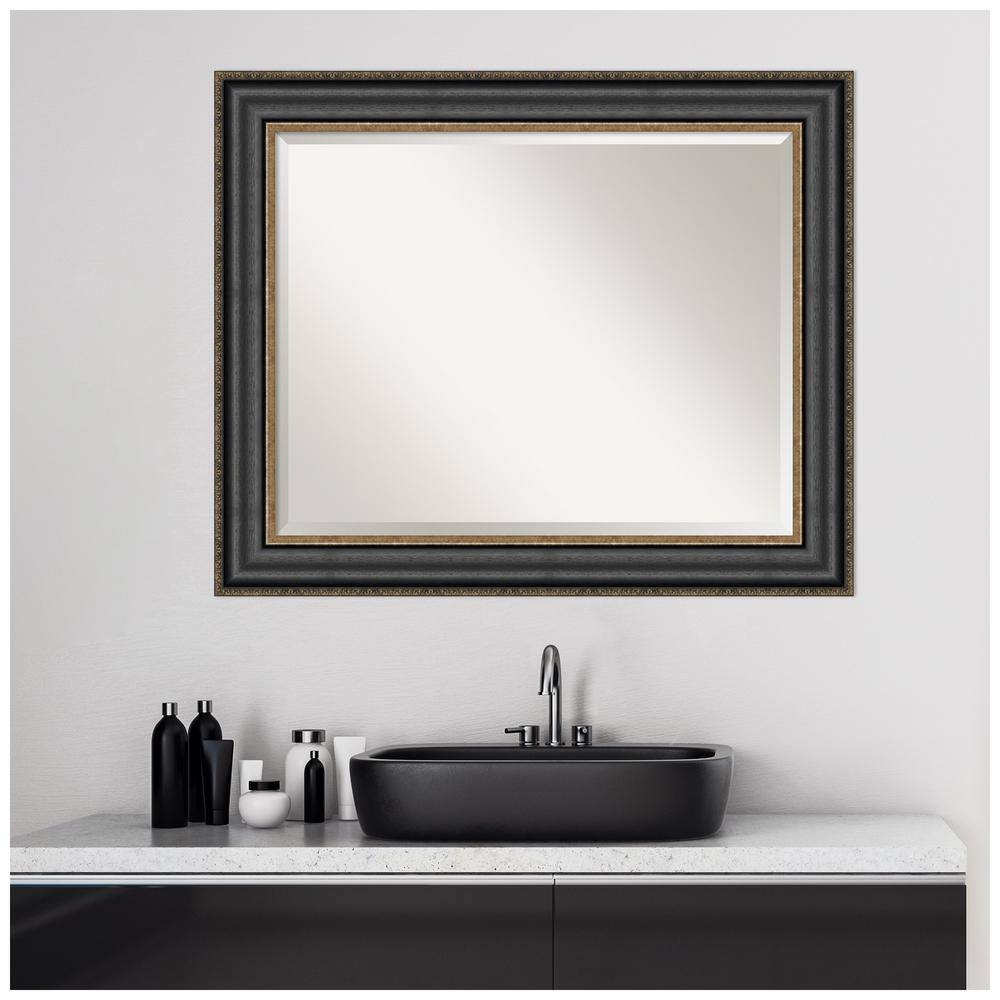 Thomas Black Bronze Beveled Bathroom Vanity Mirror