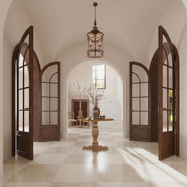 Giorbello Italian Metalia Ivory 24 in. x 24 in. Checkerboard Matte