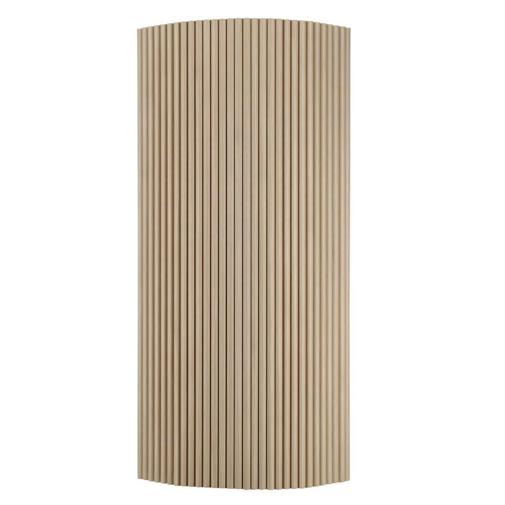 Sample 10 in. x 6 in. x 0.43 in. Wood Half Circle Flexible Multi-Purpose Siding Panel in Light Oak Color (Set of 1pc) price history on PriceWatchPro