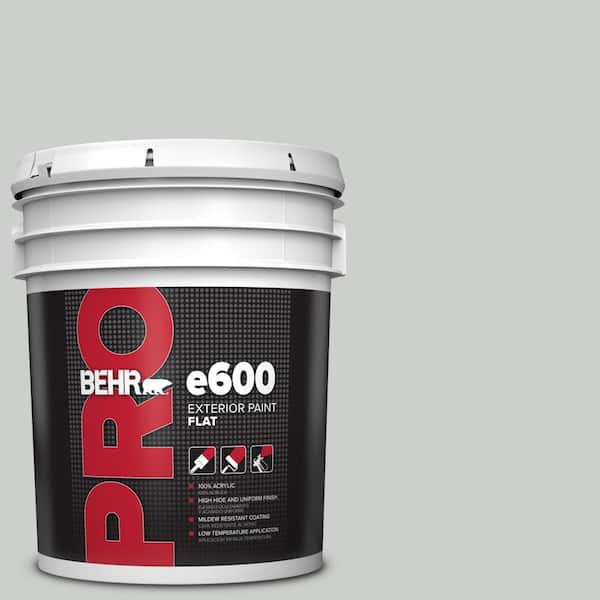BEHR PRO 5 gal. #N460-2 Planetary Silver Flat Exterior Paint