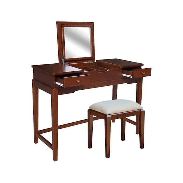 International Concepts 2-PIece Espresso Lift Top Vanity Set