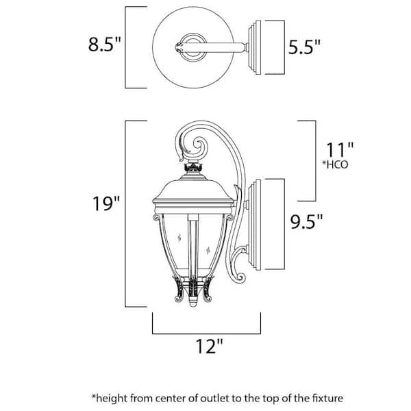 Camden Vivex 2-Light Copper Bronze Outdoor Wall Lantern Sconce